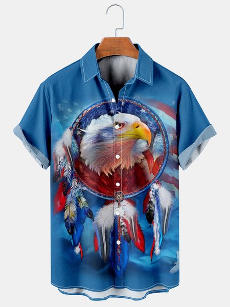 Mens American Flag Eagle Old Glory Casual Breathable Short Sleeve Hawaiian Shirts, Blue, Men's Floral shirt
Mens American Flag Eagle Old Glory Casual Breathable Short Sleeve Hawaiian Shirts, Blue, Men's Floral shirt