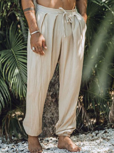 Cotton And linen Style American Casual Basic Wild linen Trousers, White, Men's pants
Cotton And linen Style American Casual Basic Wild linen Trousers, White, Men's pants