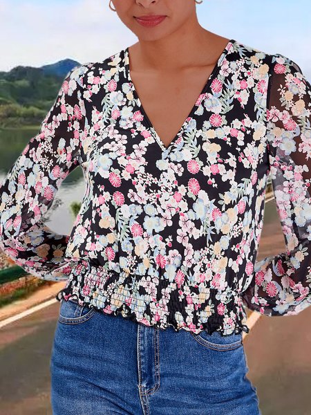 Loosen V Neck Floral long sleeve Long sleeve tops, Black, Long sleeve tops
Loosen V Neck Floral long sleeve Long sleeve tops, Black, Long sleeve tops
