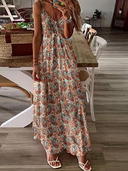 Tribal Paisley Floral Boho Loosen V Neck Short Sleeve Maxi Knit Dress, Flower, Maxi Dresses
Tribal Paisley Floral Boho Loosen V Neck Short Sleeve Maxi Knit Dress, Flower, Maxi Dresses