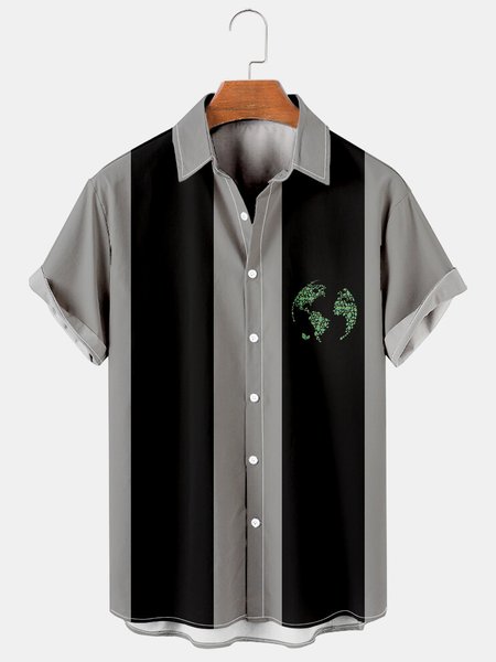 Mens Eco-Themed Printed Casual Breathable Short Sleeve Shirts, Black-grey, Men's Floral shirt
Mens Eco-Themed Printed Casual Breathable Short Sleeve Shirts, Black-grey, Men's Floral shirt