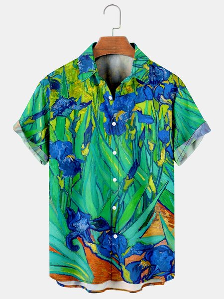 Mens Van Gogh Irises Lapel Loose Short Sleeve Funky Hawaiian Shirts, Green, Shirts & Blouse
Mens Van Gogh Irises Lapel Loose Short Sleeve Funky Hawaiian Shirts, Green, Shirts & Blouse
