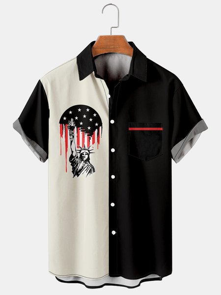 Statue Of Liberty Graphic Men's Casual Short Sleeve Shirt, Black, Men's Floral shirt
Statue Of Liberty Graphic Men's Casual Short Sleeve Shirt, Black, Men's Floral shirt