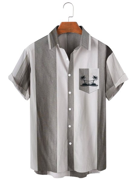 Cotton Linen Style American Color Block Coconut Tree Casual Linen Shirt, As picture, Men's Floral shirt
Cotton Linen Style American Color Block Coconut Tree Casual Linen Shirt, As picture, Men's Floral shirt