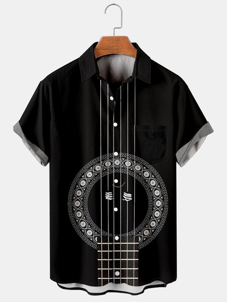 Men's Music Collection Casual Print Breathable Short Sleeve Hawaiian Shirt, Black, Men's Floral shirt
Men's Music Collection Casual Print Breathable Short Sleeve Hawaiian Shirt, Black, Men's Floral shirt