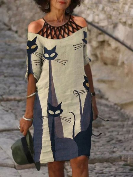 Painted Half Sleeve Halter Regular Fit Short Sleeve women Dress, Multicolor, Dresses
Painted Half Sleeve Halter Regular Fit Short Sleeve women Dress, Multicolor, Dresses