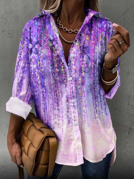 Gradient Floral Print Spring New Trend Designer Women's Casual Shirts, Multicolor, Shirts & Blouses
Gradient Floral Print Spring New Trend Designer Women's Casual Shirts, Multicolor, Shirts & Blouses