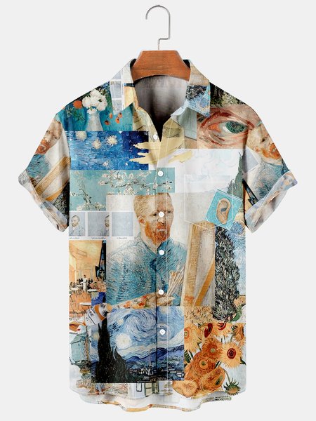 Casual Style Art Series Oil Painting Elements Lapel Short-Sleeved Printed Shirt Top, As picture, Shirts & Blouse
Casual Style Art Series Oil Painting Elements Lapel Short-Sleeved Printed Shirt Top, As picture, Shirts & Blouse