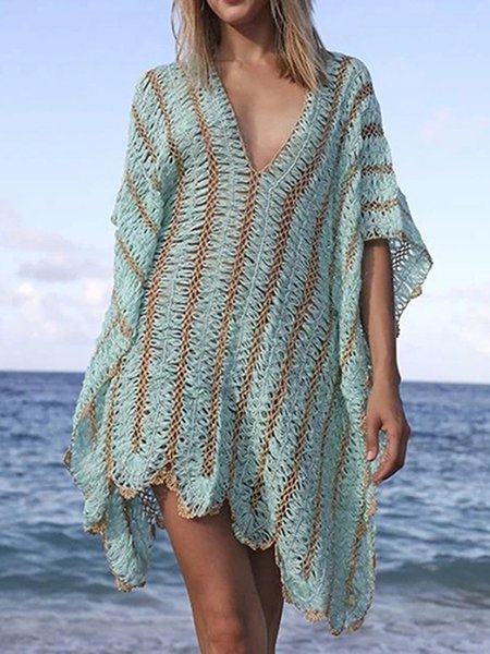 Beach Blouse Hook Blouse Vacation V Neck Bikini Outer Blouse, Blue, Long sleeve tops
Beach Blouse Hook Blouse Vacation V Neck Bikini Outer Blouse, Blue, Long sleeve tops