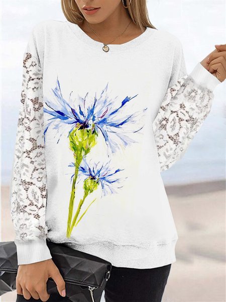 Holiday floral print lace loose Pullover Plus Size, White, Sweatshirts & Hoodies
Holiday floral print lace loose Pullover Plus Size, White, Sweatshirts & Hoodies