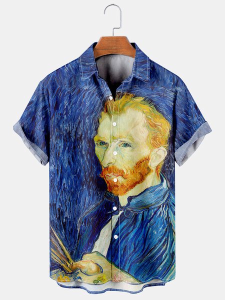 Men's Oil Painting Print Casual Breathable Short Sleeve Hawaiian Shirt, Blue, Shirts & Blouse
Men's Oil Painting Print Casual Breathable Short Sleeve Hawaiian Shirt, Blue, Shirts & Blouse