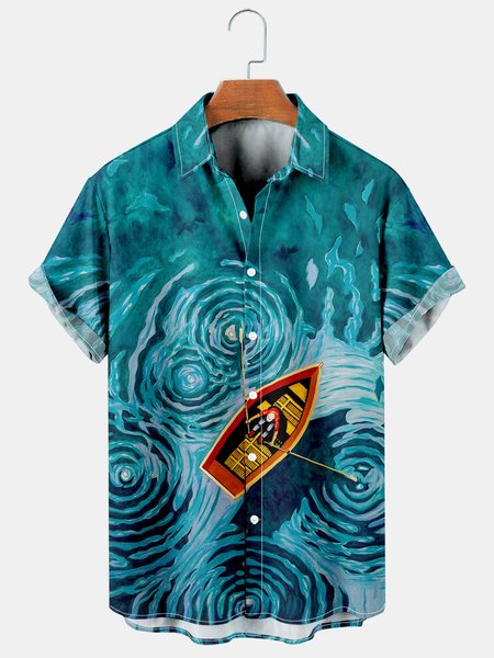 Men's Art Oil Painting Casual Breathable Short Sleeve Hawaiian Shirt, Green, T-Shirts
Men's Art Oil Painting Casual Breathable Short Sleeve Hawaiian Shirt, Green, T-Shirts