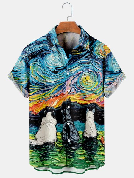 Mens Oil Painting Style Printed Casual Breathable Hawaiian Short Sleeve Shirt, As picture, Shirts & Blouse
Mens Oil Painting Style Printed Casual Breathable Hawaiian Short Sleeve Shirt, As picture, Shirts & Blouse