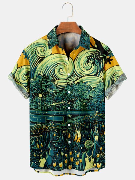 Men's Oil Painting Print Casual Short Sleeve Hawaiian Shirt, As picture, Men's Floral shirt
Men's Oil Painting Print Casual Short Sleeve Hawaiian Shirt, As picture, Men's Floral shirt