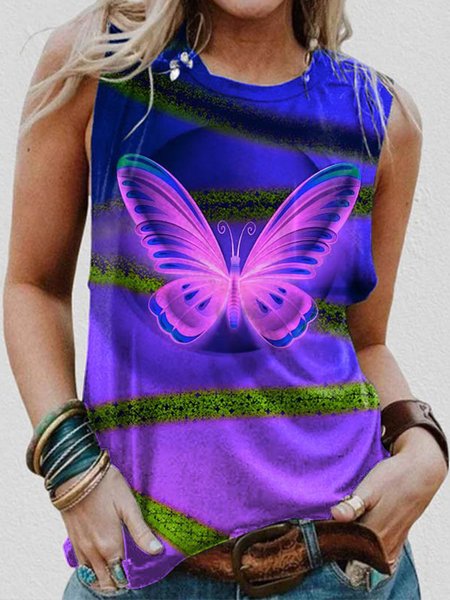 Casual holiday gradient animal butterfly print loose top T-shirt Plus Size, Blue purple, Tanks & Camis
Casual holiday gradient animal butterfly print loose top T-shirt Plus Size, Blue purple, Tanks & Camis