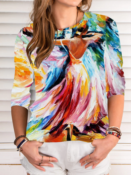 Colorful Gradient Abstract Portrait Illustration Print T-Shirt Ombre Vintage Crew Neck Long Sleeve T-Shirt, Multicolor, Long sleeve tops
Colorful Gradient Abstract Portrait Illustration Print T-Shirt Ombre Vintage Crew Neck Long Sleeve T-Shirt, Multicolor, Long sleeve tops