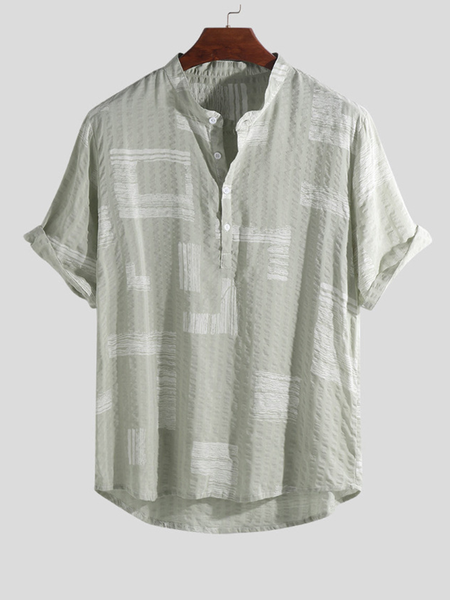 Toward A Rattle Stripes Stripe Printed lapel Blended Men's Shirts, Green, Shirts & Blouse
Toward A Rattle Stripes Stripe Printed lapel Blended Men's Shirts, Green, Shirts & Blouse