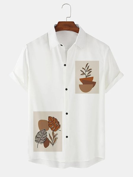 Cotton Linen Style Botanical Floral Leaf Print Style Men's Linen Shirt, As picture, Shirts & Blouse
Cotton Linen Style Botanical Floral Leaf Print Style Men's Linen Shirt, As picture, Shirts & Blouse