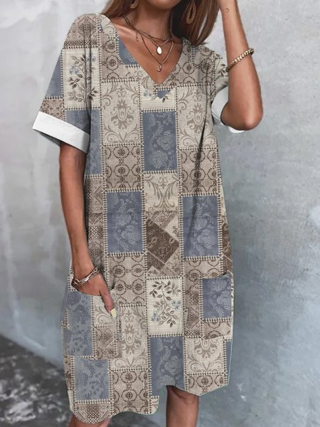 Daily leisure holiday Vintage Plaid flower print straight dress midi Plus Size, Blue, Dresses
Daily leisure holiday Vintage Plaid flower print straight dress midi Plus Size, Blue, Dresses