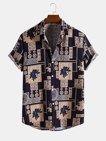 Men's Fashion Cotton Linen Print Short Sleeve Shirt, As picture, Shirts & Blouse
Men's Fashion Cotton Linen Print Short Sleeve Shirt, As picture, Shirts & Blouse