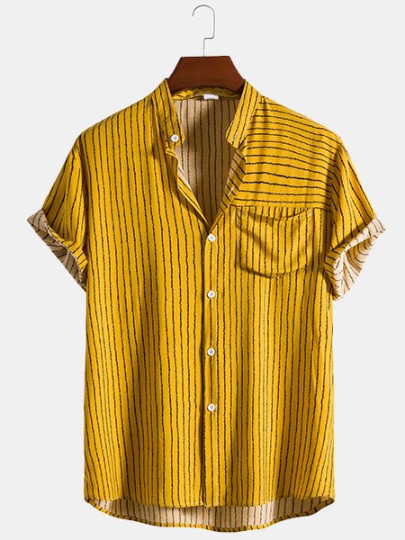 Men's Fashion Casual Striped Short Sleeve Shirt, Yellow, Shirts & Blouse
Men's Fashion Casual Striped Short Sleeve Shirt, Yellow, Shirts & Blouse