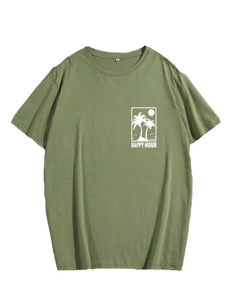 Hawaiian Plant Coconut Tree Letter Print Men's Casual Short Sleeve T-Shirt, Army green, Men's t-shirts
Hawaiian Plant Coconut Tree Letter Print Men's Casual Short Sleeve T-Shirt, Army green, Men's t-shirts