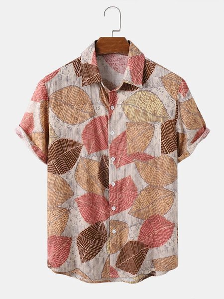 Cotton Linen Style American Casual Plant Leaves Versatile Linen Shirt, As picture, Men's Floral shirt
Cotton Linen Style American Casual Plant Leaves Versatile Linen Shirt, As picture, Men's Floral shirt