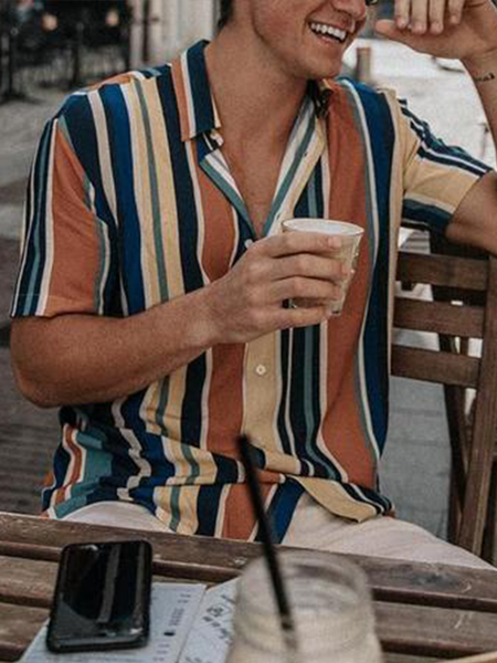 Cotton Linen Style American Casual Striped Versatile Linen Shirt, As picture, Men's Floral shirt
Cotton Linen Style American Casual Striped Versatile Linen Shirt, As picture, Men's Floral shirt