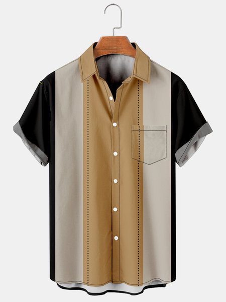 Mens Retro Casual Breathable Chest Pockets Short Sleeve Bowling Shirts, Khaki, Men's Floral shirt
Mens Retro Casual Breathable Chest Pockets Short Sleeve Bowling Shirts, Khaki, Men's Floral shirt