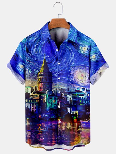 Creative Oil Painting Graphic Short Sleeve Casual Men's Hawaiian Shirt, Black, Shirts & Blouse
Creative Oil Painting Graphic Short Sleeve Casual Men's Hawaiian Shirt, Black, Shirts & Blouse