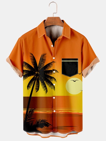 Mens Aloha Coconut Tree Loose Chest Pocket Short Sleeve Funky Hawaiian Shirts, Orange, Men's Floral shirt
Mens Aloha Coconut Tree Loose Chest Pocket Short Sleeve Funky Hawaiian Shirts, Orange, Men's Floral shirt