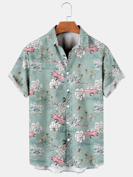 Mens Football Letter Print Casual Breathable Short Sleeve Hawaiian Shirt, Green, Men's Floral shirt
Mens Football Letter Print Casual Breathable Short Sleeve Hawaiian Shirt, Green, Men's Floral shirt