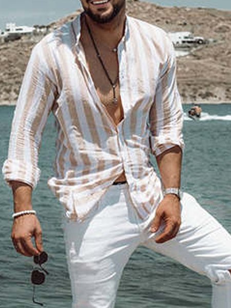 Men's Fashion Casual Striped Short Sleeve Shirt, As picture, Long Sleeve Floral Shirts
Men's Fashion Casual Striped Short Sleeve Shirt, As picture, Long Sleeve Floral Shirts