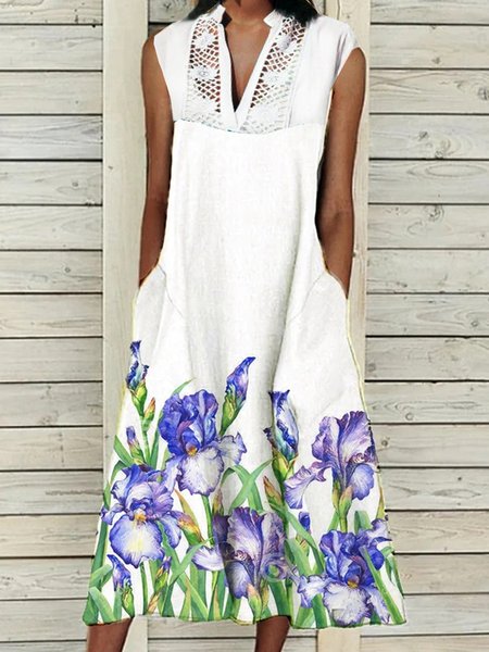 Floral print lace stitching spring new hot style value and comfortable women's short-sleeved dress, Multicolor, Midi Dresses
Floral print lace stitching spring new hot style value and comfortable women's short-sleeved dress, Multicolor, Midi Dresses