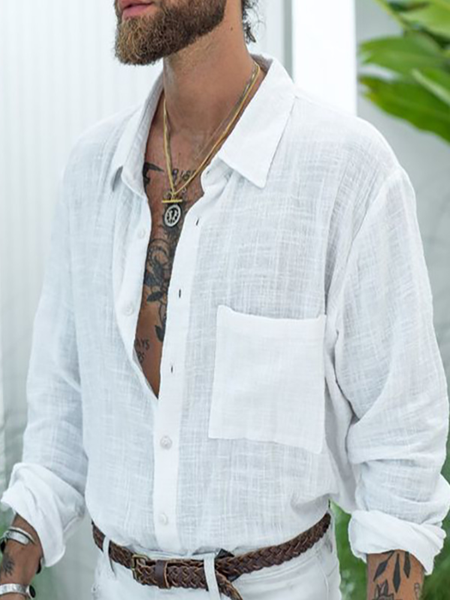 Cotton Linen Style Cotton Linen Solid Color Shirt Solid Color Long Sleeve Shirt, White, Men's Floral shirt
Cotton Linen Style Cotton Linen Solid Color Shirt Solid Color Long Sleeve Shirt, White, Men's Floral shirt