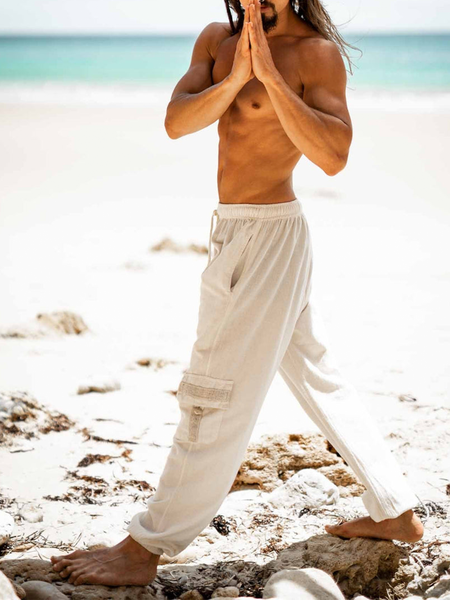 Cotton And linen Style American Casual Basic Wild linen Trousers, White, Pants
Cotton And linen Style American Casual Basic Wild linen Trousers, White, Pants