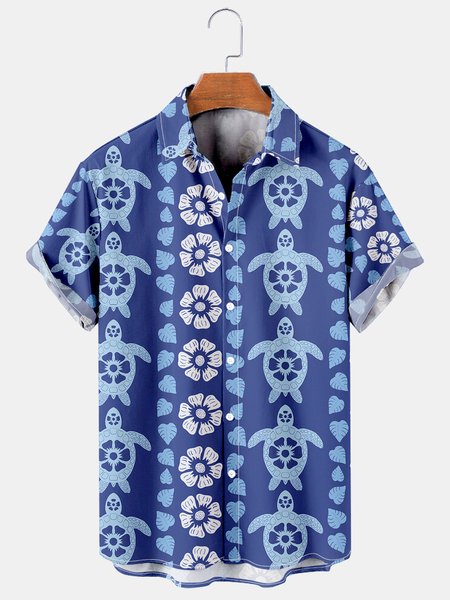 Men's Turtle Print Casual Breathable Short Sleeve Hawaiian Shirt, Blue, Men's Floral shirt
Men's Turtle Print Casual Breathable Short Sleeve Hawaiian Shirt, Blue, Men's Floral shirt