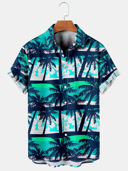 Men's Coconut Tree Print Casual Breathable Short Sleeve Hawaiian Shirt, Blue, Men's Floral shirt
Men's Coconut Tree Print Casual Breathable Short Sleeve Hawaiian Shirt, Blue, Men's Floral shirt