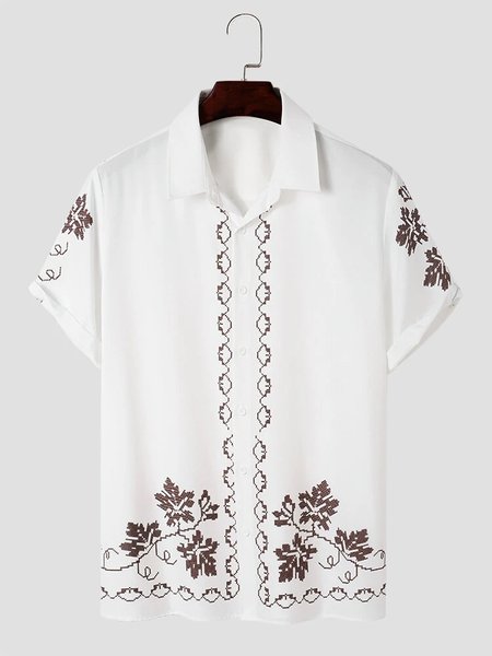 Cotton and Linen Style American Botanical Print Casual Versatile Linen Shirt, White, Shirts & Blouse
Cotton and Linen Style American Botanical Print Casual Versatile Linen Shirt, White, Shirts & Blouse