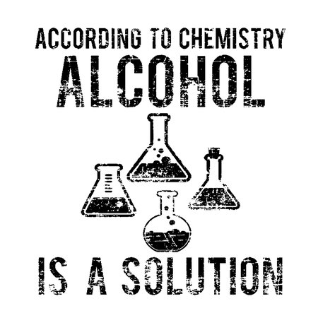 According To Chemistry Alcohol is a Solution Women's Tank, Black, Tank Tops