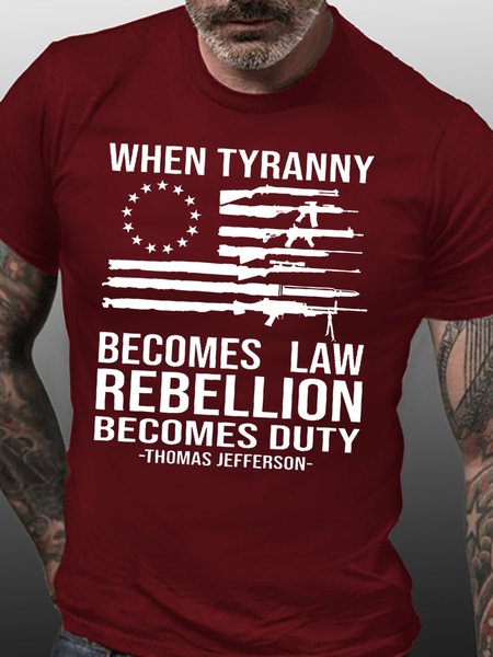 When Tyranny Becomes Law Rebellion Becomes Duty Short Sleeve T-Shirt, Red, T-shirts
When Tyranny Becomes Law Rebellion Becomes Duty Short Sleeve T-Shirt, Red, T-shirts