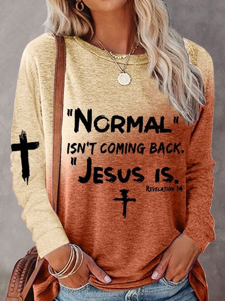Loosen Round Neck Party Ombre Letter Long Sleeve T-Shirt, Multicolor, Long sleeve tops
Loosen Round Neck Party Ombre Letter Long Sleeve T-Shirt, Multicolor, Long sleeve tops