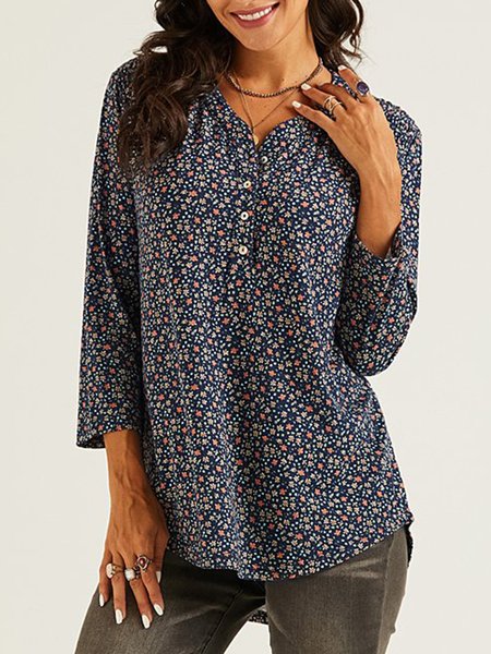 Floral Printed Holiday Casual Nine Point Sleeve Round Neck Tops Blouse, Multicolor, Blouses & Shirts
Floral Printed Holiday Casual Nine Point Sleeve Round Neck Tops Blouse, Multicolor, Blouses & Shirts
