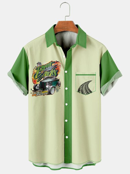 Mens Retro Racing Cars Lapel Loose Chest Pocket Short Sleeve Funky Hawaiian Shirts, Green, Men's Floral shirt
Mens Retro Racing Cars Lapel Loose Chest Pocket Short Sleeve Funky Hawaiian Shirts, Green, Men's Floral shirt