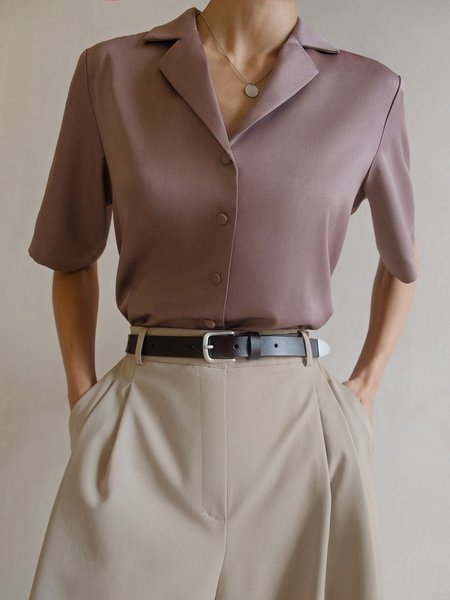 Spring Lightweight Elegant Short Sleeve Daily Non-Stretch Blouse, Purple, Blouses and Shirts
Spring Lightweight Elegant Short Sleeve Daily Non-Stretch Blouse, Purple, Blouses and Shirts