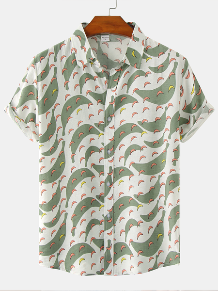 Cotton Linen Style Botanical Banana Print Lapel Cozy Linen Shirt, As picture, Men's Floral shirt
Cotton Linen Style Botanical Banana Print Lapel Cozy Linen Shirt, As picture, Men's Floral shirt