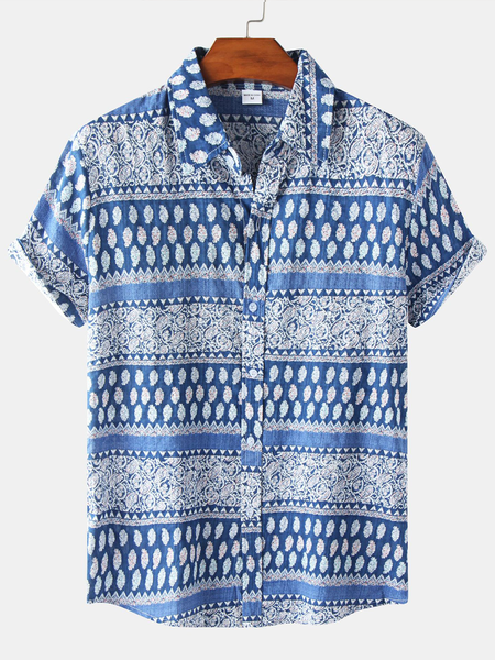 Cotton And linen Striped Ethnic Print linen Shirt, As picture, Shirts & Blouse
Cotton And linen Striped Ethnic Print linen Shirt, As picture, Shirts & Blouse