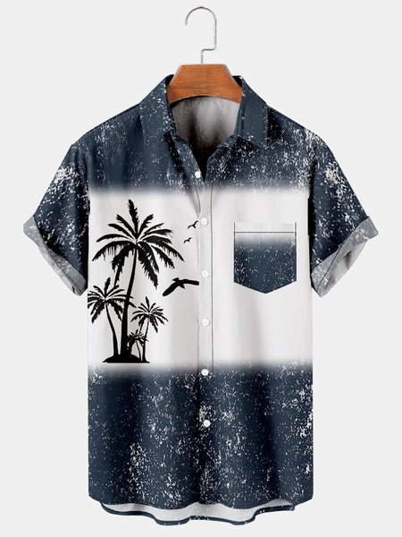 Resort Style Hawaiian Series Coconut Tree Element Lapel Short-Sleeved Printed Shirt Top, As picture, Men's Floral shirt
Resort Style Hawaiian Series Coconut Tree Element Lapel Short-Sleeved Printed Shirt Top, As picture, Men's Floral shirt