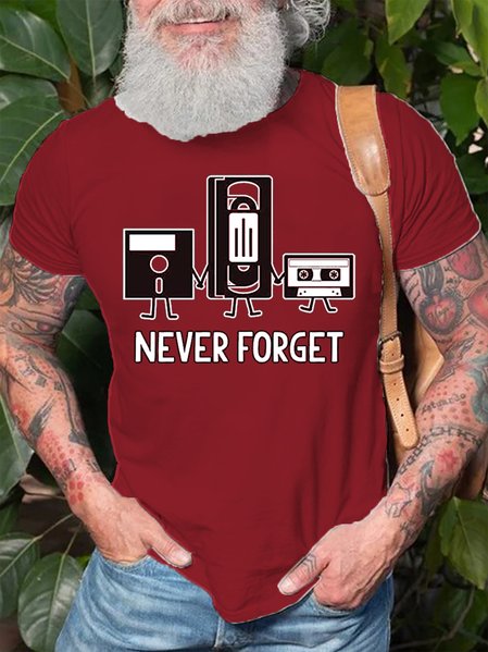 Never Forget Retro Vintage Cassette Tape Casual Short Sleeve T-Shirt, Red, T-shirts
Never Forget Retro Vintage Cassette Tape Casual Short Sleeve T-Shirt, Red, T-shirts