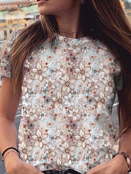 Floral Print Spring New Trend Designer Women's Casual Tops, Multicolor, Tees & T-shirts
Floral Print Spring New Trend Designer Women's Casual Tops, Multicolor, Tees & T-shirts